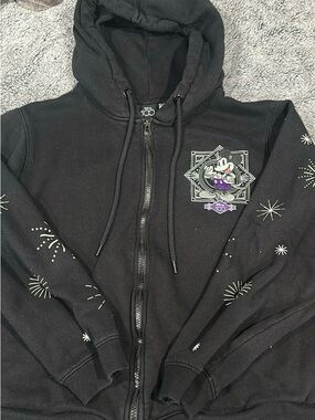 Disney Black zip up  with Disney 100 Logo Tag